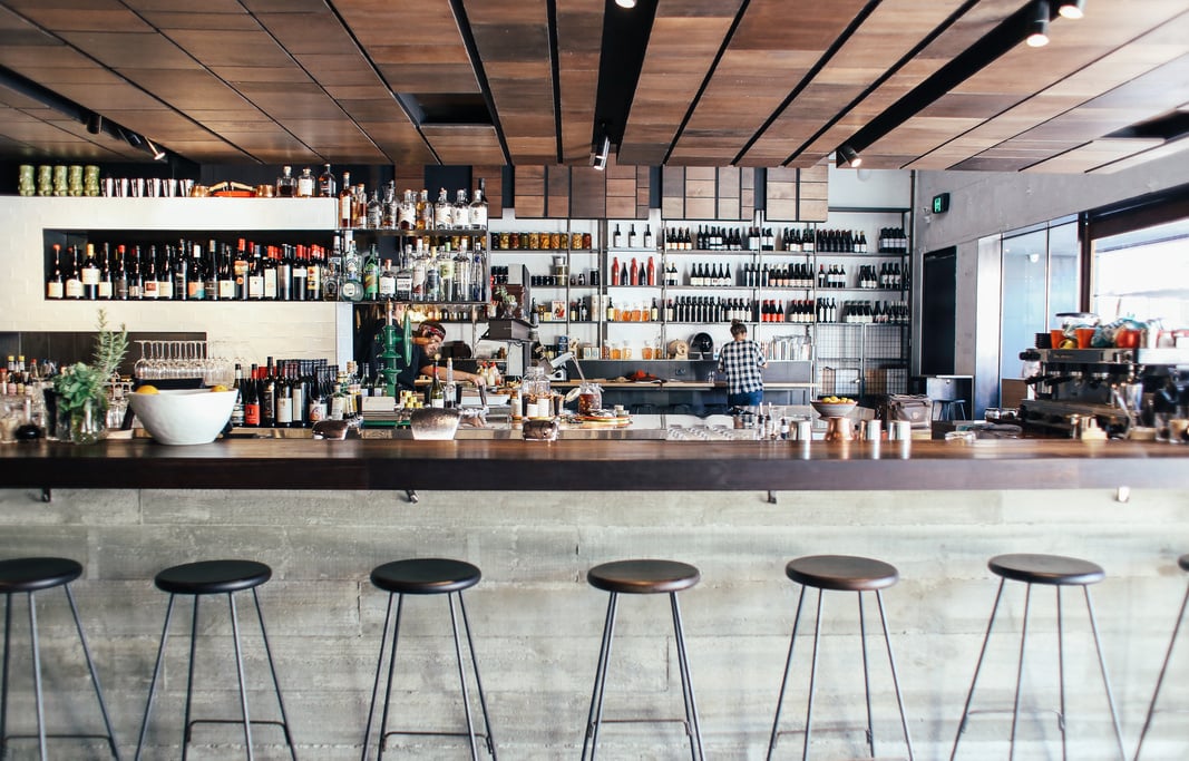 Interior Design of a Cafe Bar